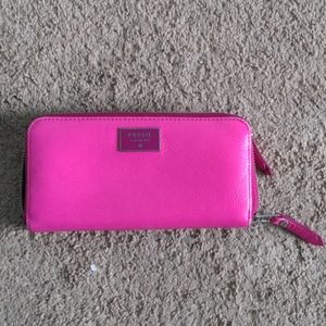 Hot Pink Fossil Wallet